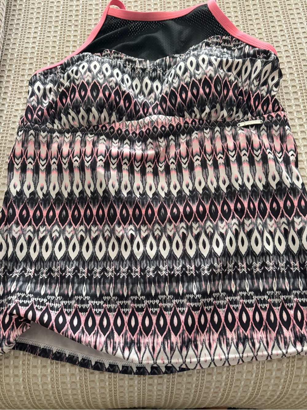 ZeroXposur Pink, Black & White Patterned Mini Skirt
